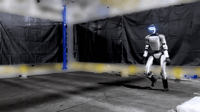 A Unitree G1 performing agile locomotion and scene-interaction motions